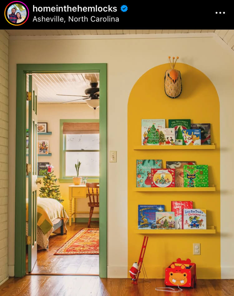 fun and colorful diy bookshelf