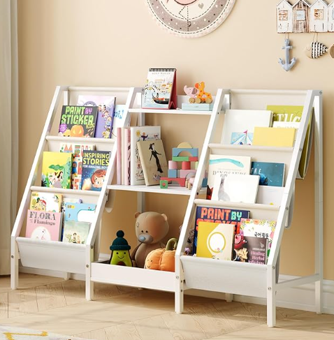 best bookshelf ideas for kids; a larger shelving unit